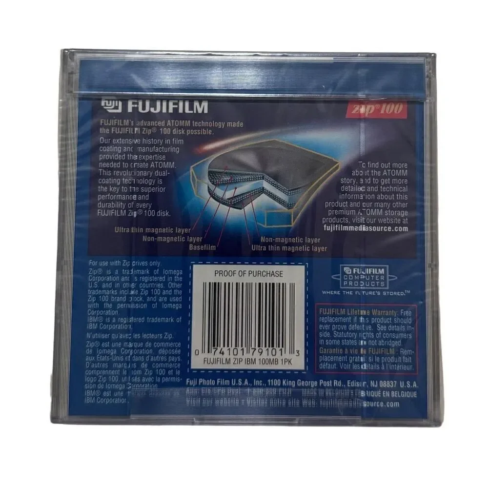 3 FUJIFILM ZIP IBM FORMATTED 100 MB DISK New Sealed ( Lot of 3 )